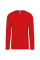 Heren T-shirt lange mouw V Hals Kariban K358 RED